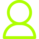 Icon outline of a head and shoulders
